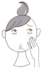 疲れた顔