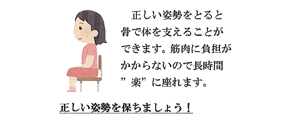 ①正しい姿勢