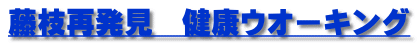 藤枝再発見　健康ウオーキング